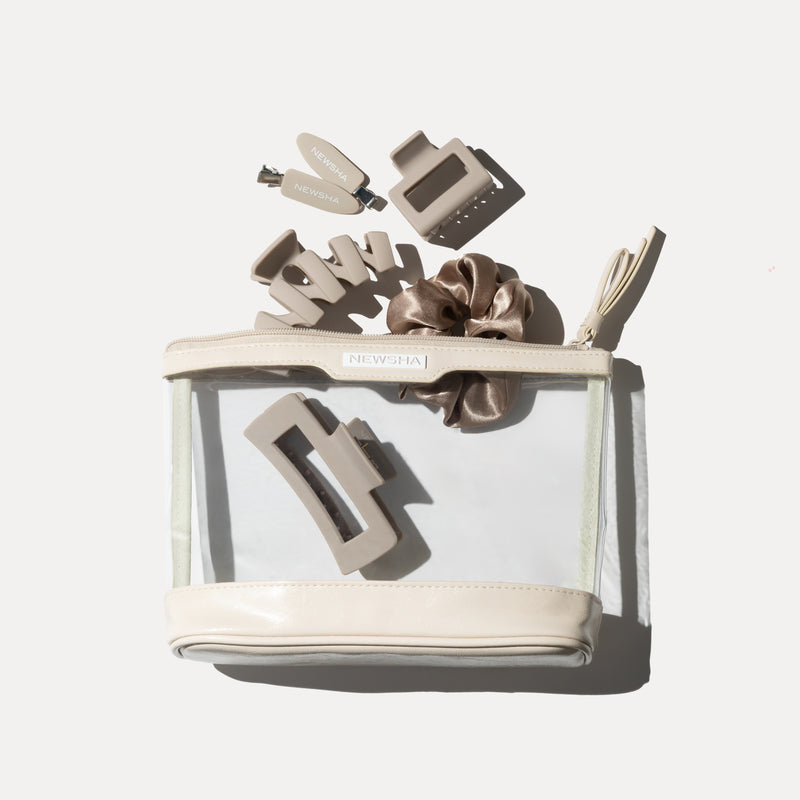 Hair Accessories Set Beige | Set of 5